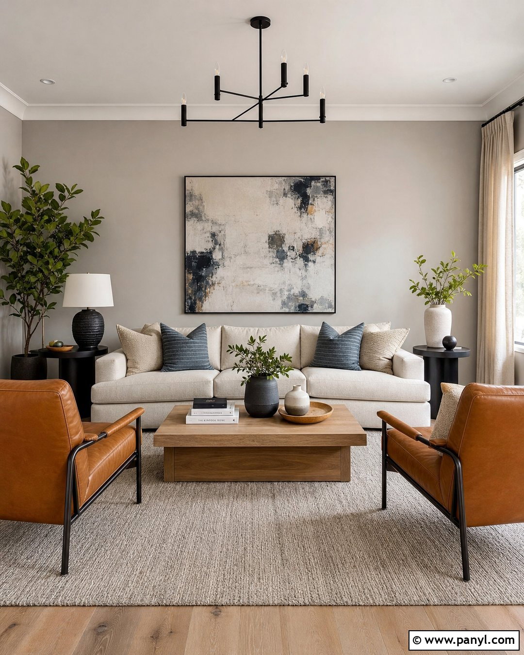 Pastel Warm Gray Living Room - 35 Pastel Wall Color Ideas