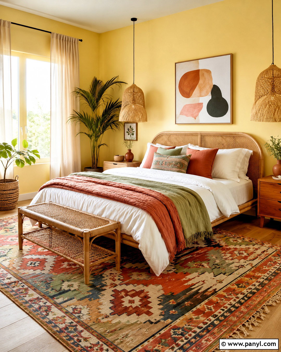 Pastel Yellow Bedroom With Boho Decor - 20 pastel yellow bedroom ideas