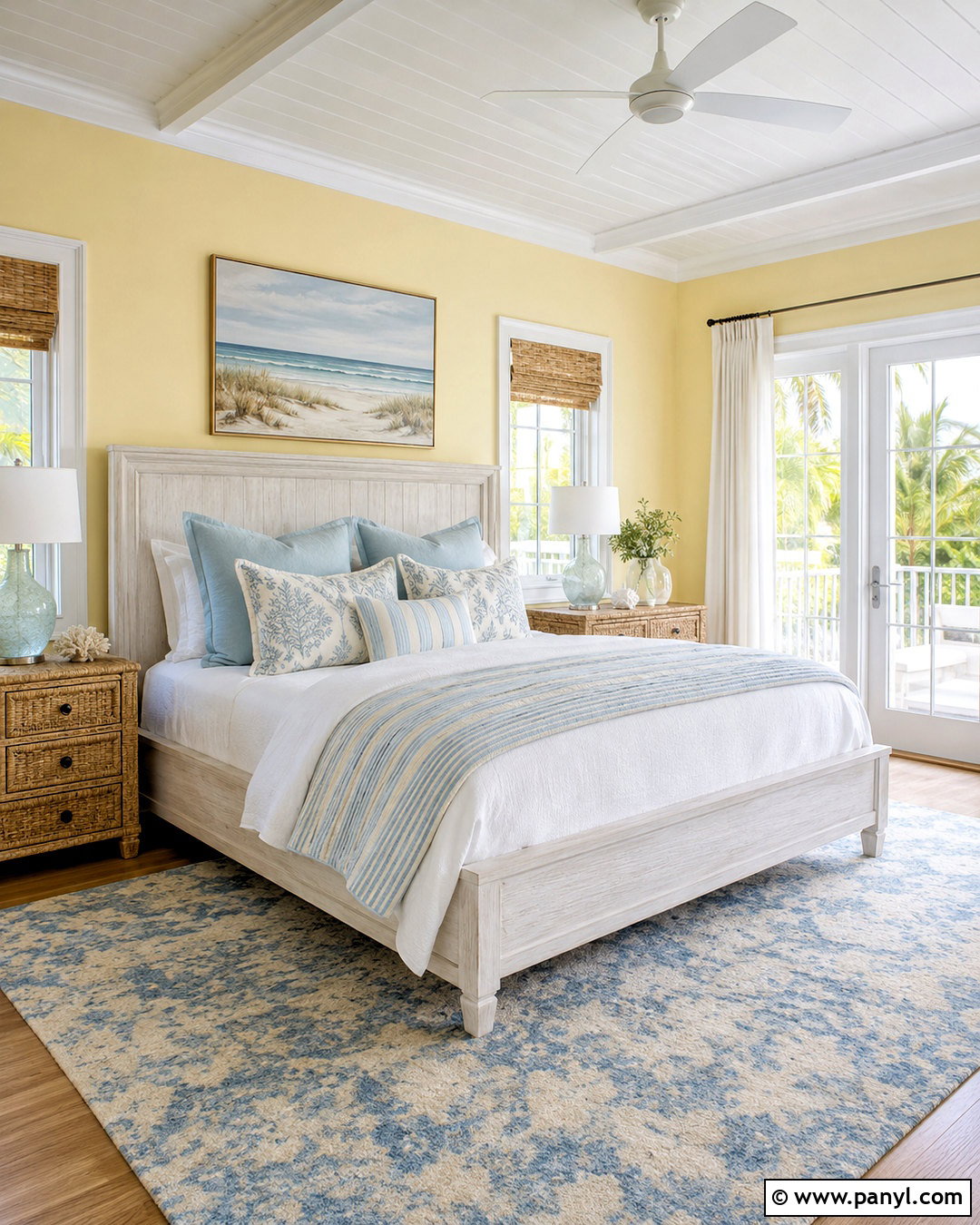 Pastel Yellow Bedroom With Coastal Decor - 20 pastel yellow bedroom ideas