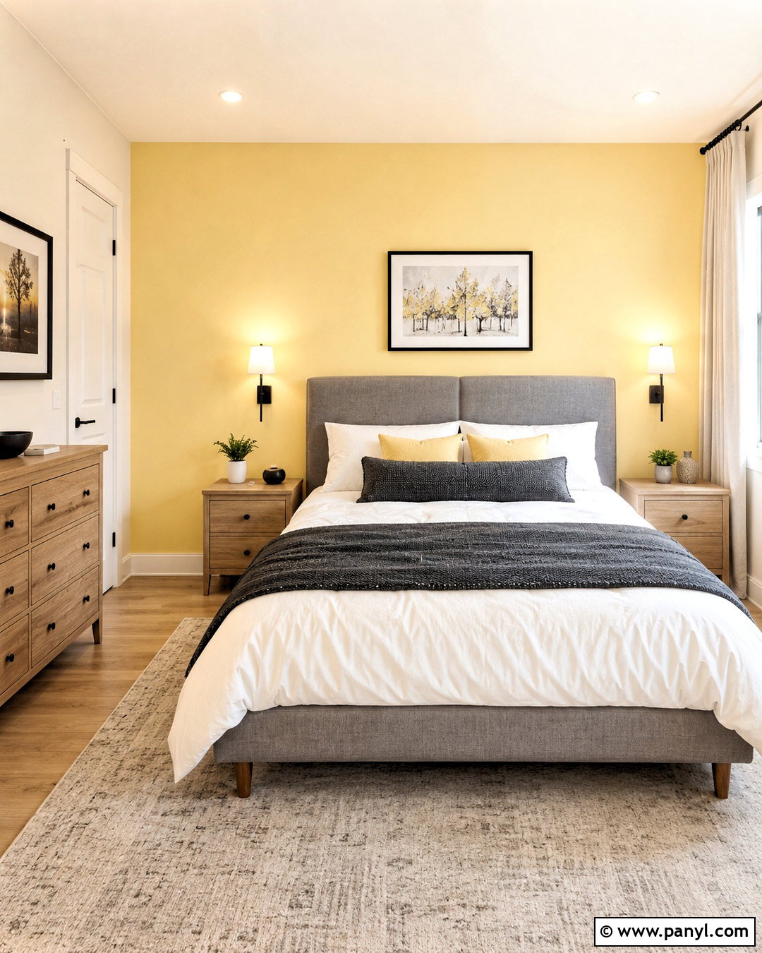 Pastel Yellow Bedroom With Gray Accents - 20 pastel yellow bedroom ideas