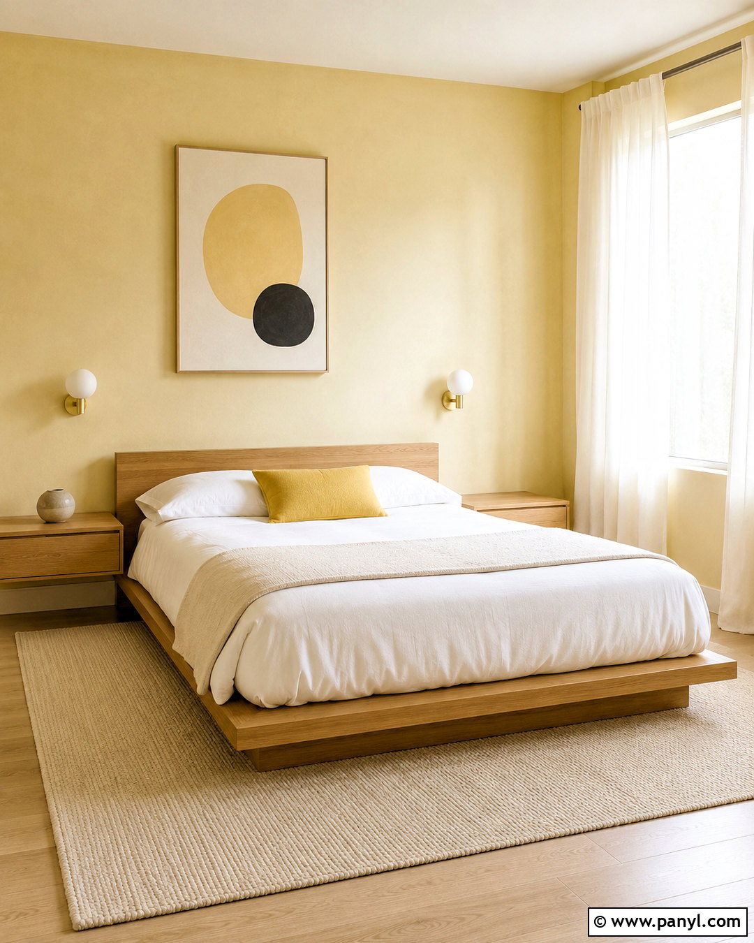 Pastel Yellow Bedroom With Minimalist Decor - 20 pastel yellow bedroom ideas