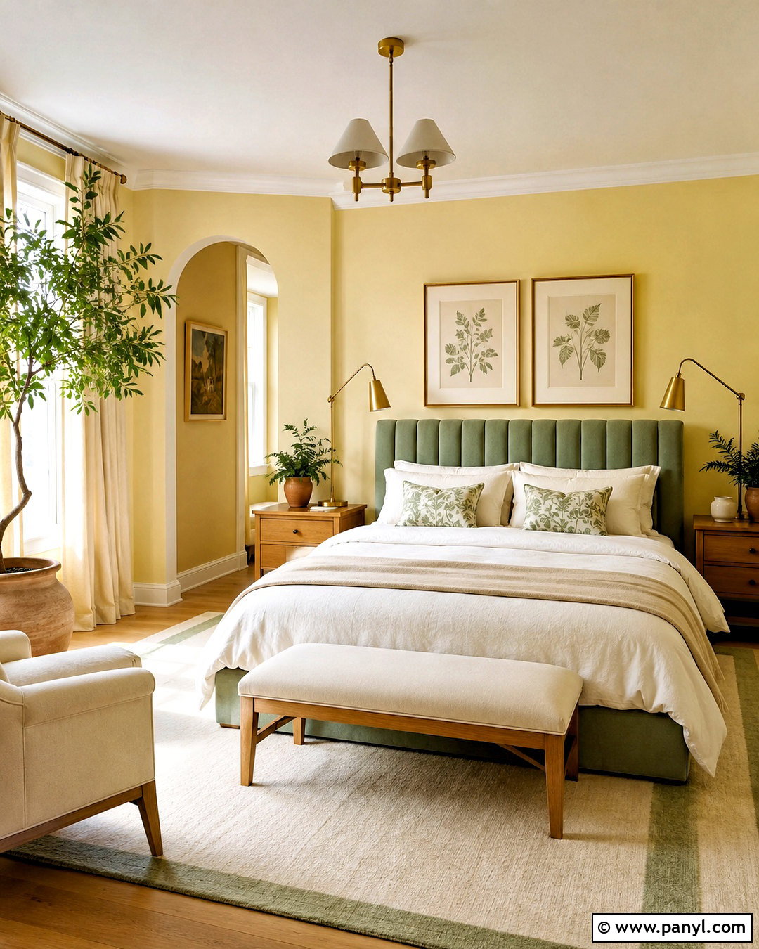 Pastel Yellow Bedroom With Sage Green - 20 pastel yellow bedroom ideas