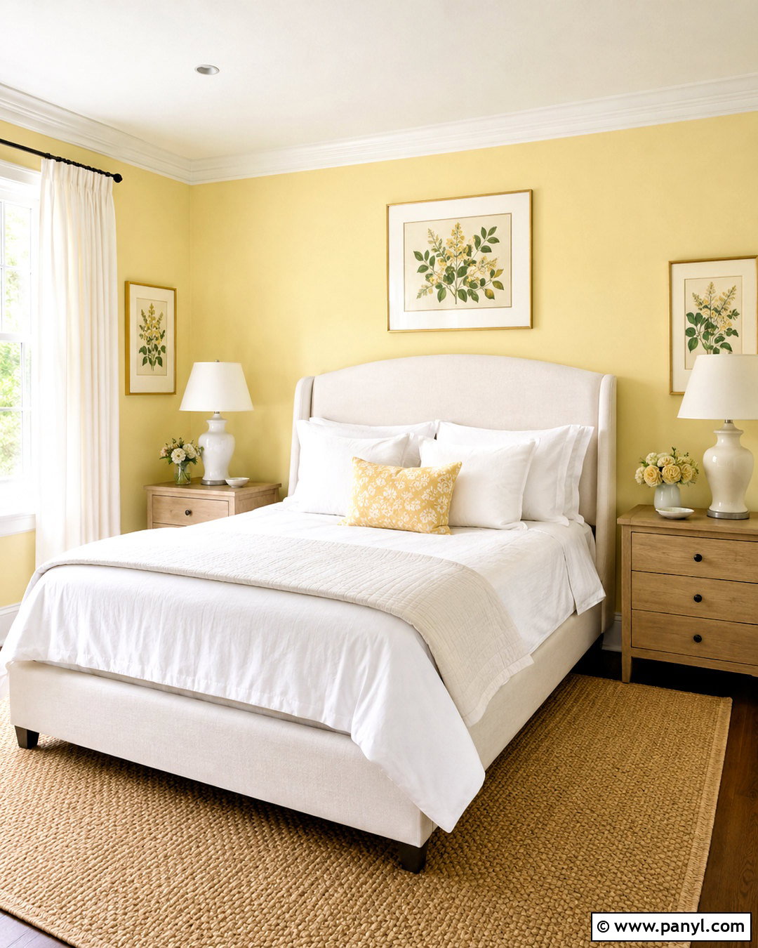Pastel Yellow Bedroom With White Bedding - 20 pastel yellow bedroom ideas