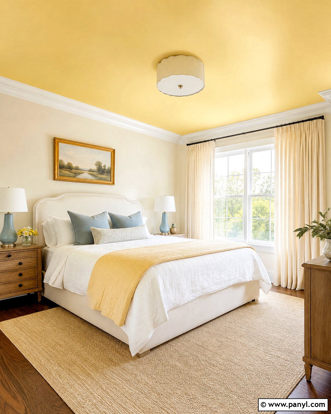 Pastel Yellow Bedroom With Yellow Ceiling - 20 pastel yellow bedroom ideas