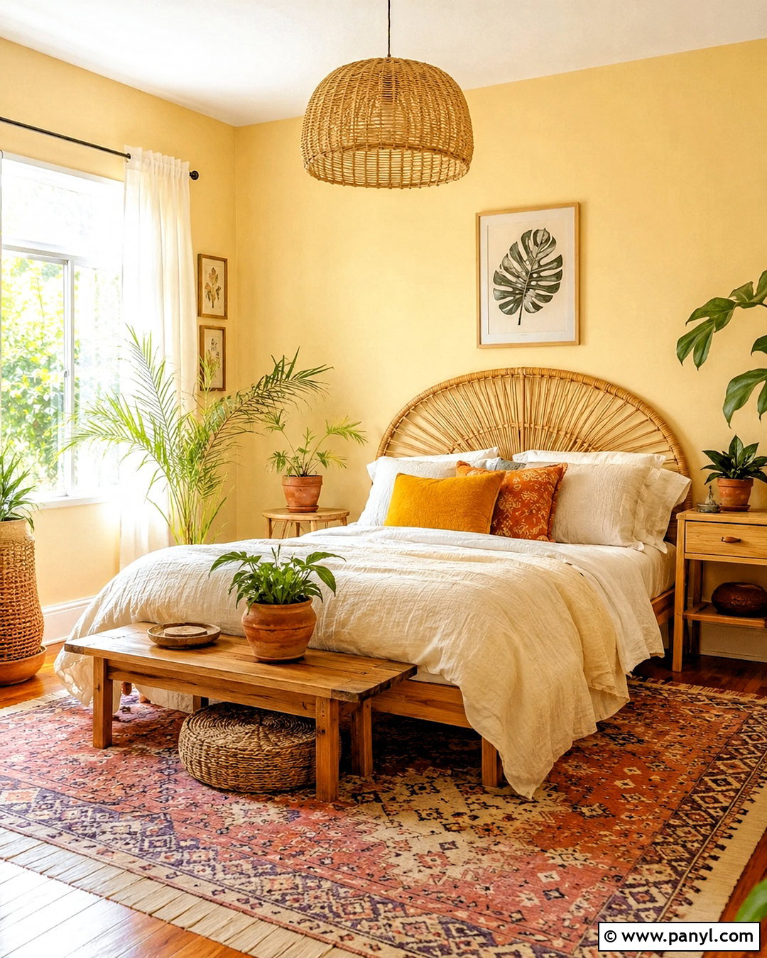 Pastel Yellow Boho Bedroom - 20 pastel yellow room aesthetic ideas