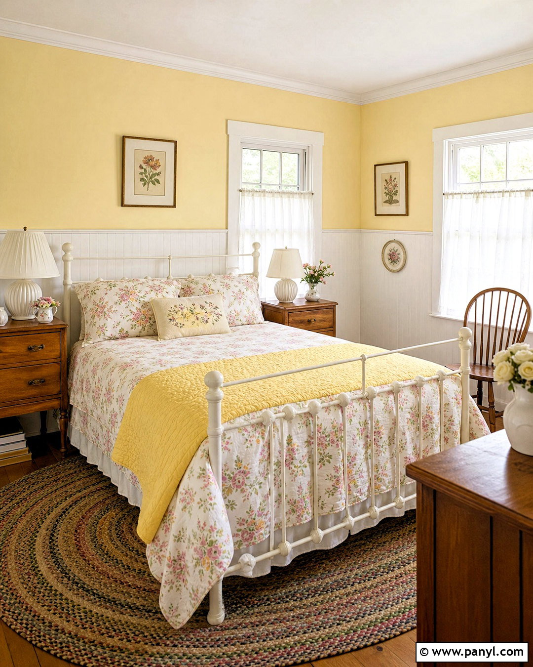 Pastel Yellow Cottage Bedroom - 20 yellow bedroom aesthetic ideas