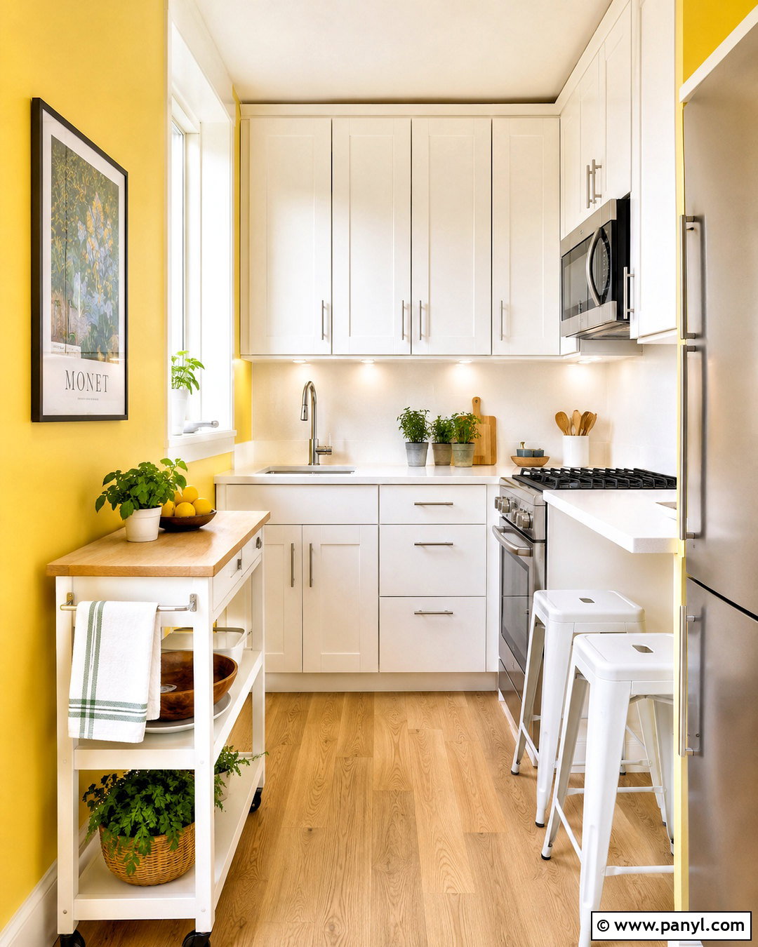 Pastel Yellow Kitchen Walls In A Small Kitchen - 20 pastel yellow kitchen walls