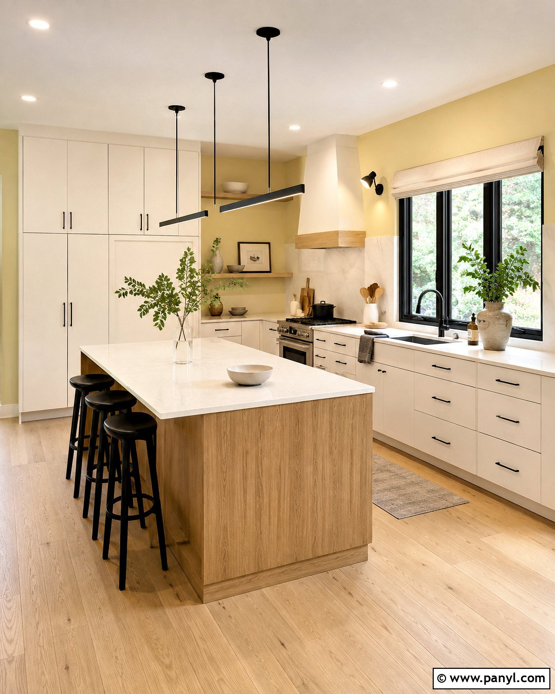 Pastel Yellow Kitchen Walls With Black Accents - 20 pastel yellow kitchen walls