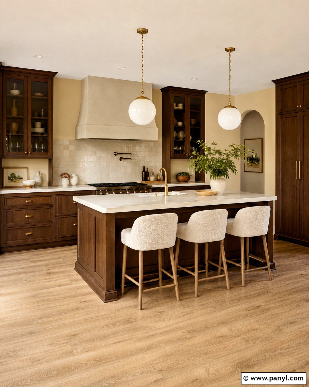 Pastel Yellow Kitchen Walls With Dark Wood - 20 pastel yellow kitchen walls