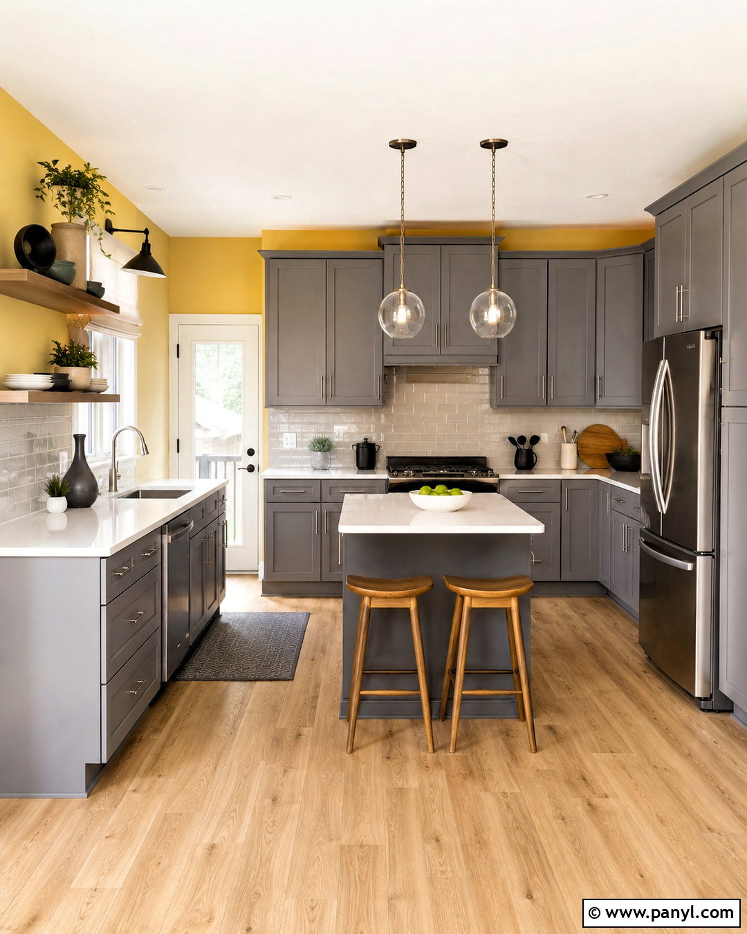 Pastel Yellow Kitchen Walls With Gray Cabinets - 20 pastel yellow kitchen walls