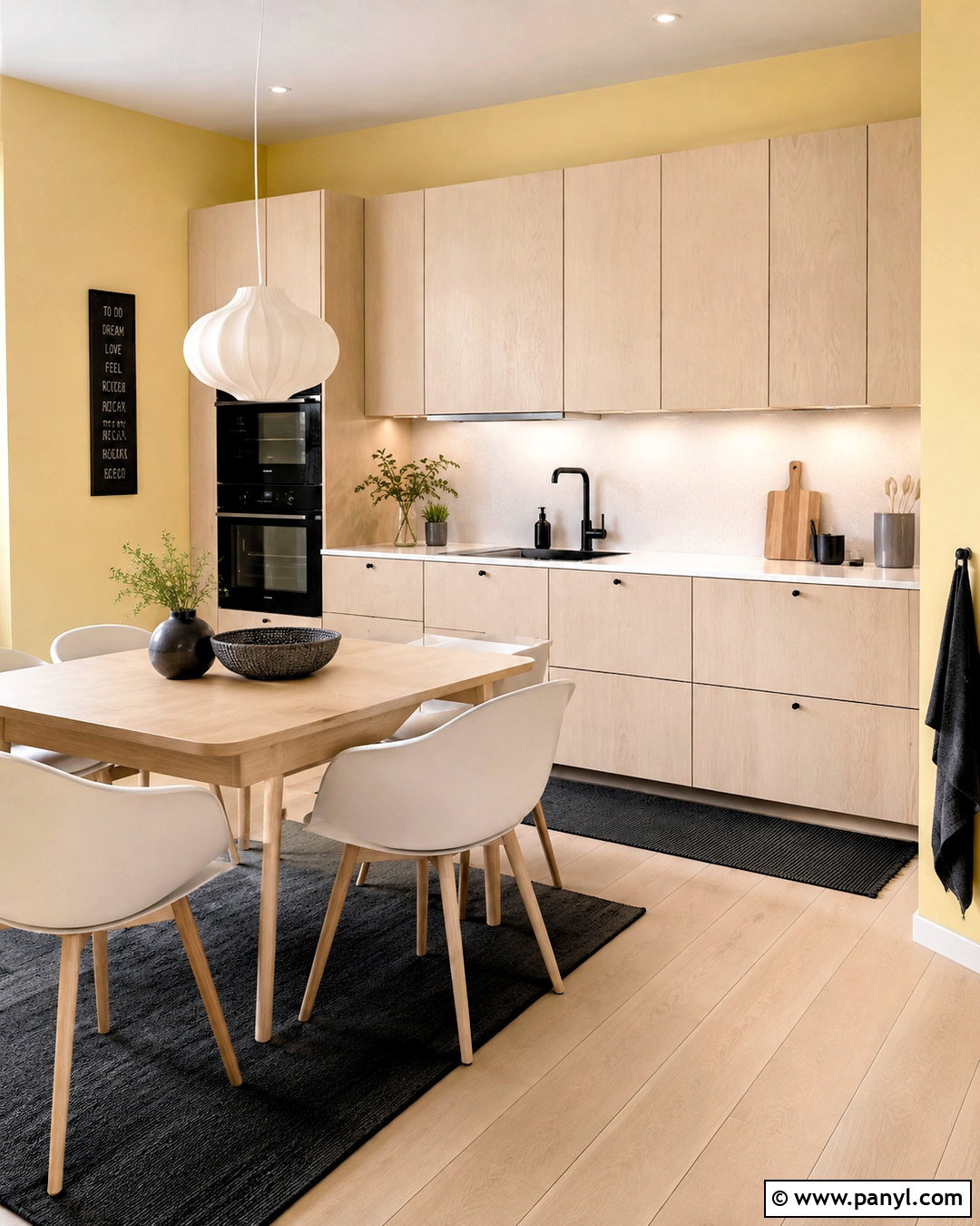Pastel Yellow Kitchen Walls With Scandinavian Decor - 20 pastel yellow kitchen walls