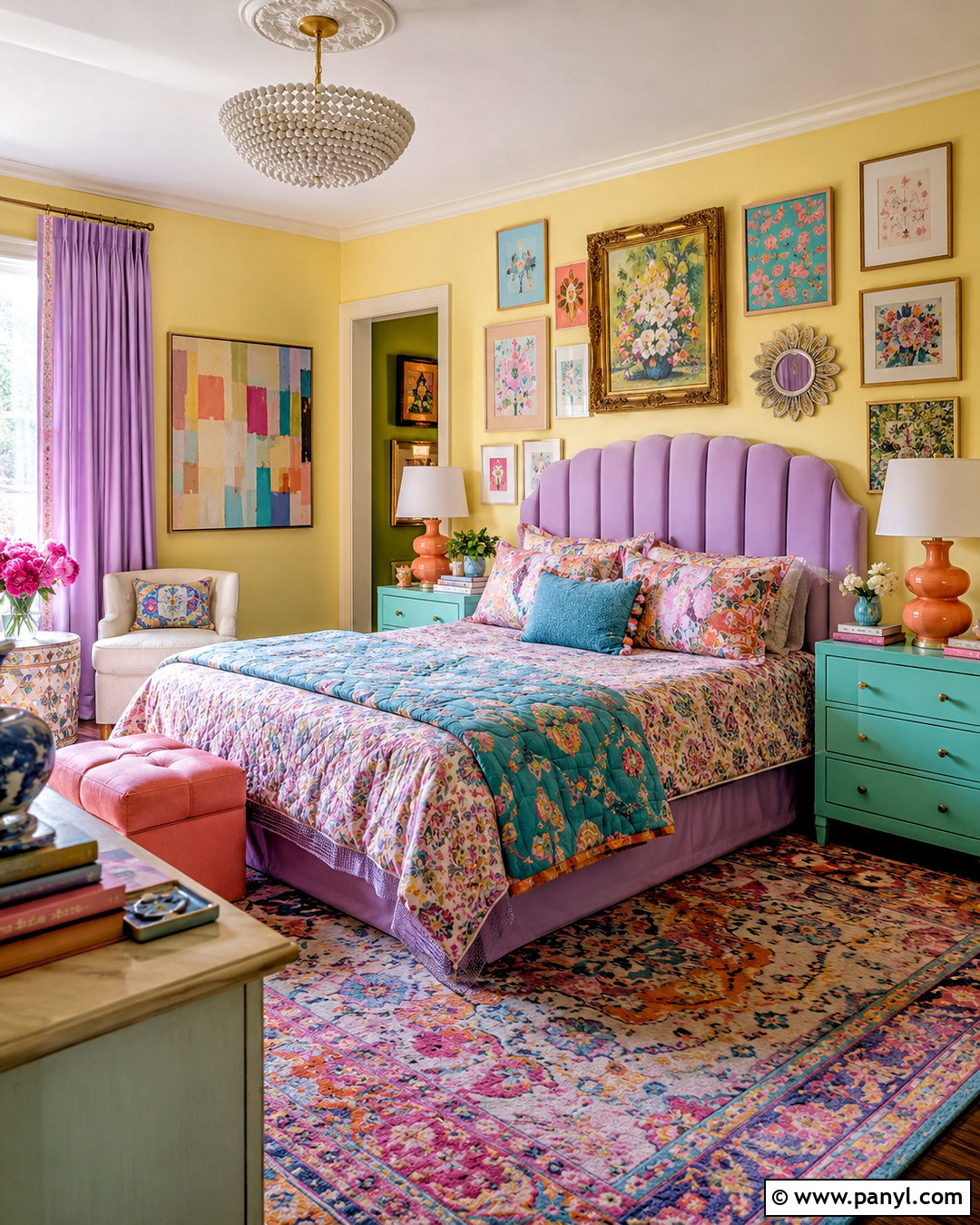 Pastel Yellow Maximalist Bedroom - 20 pastel yellow room aesthetic ideas