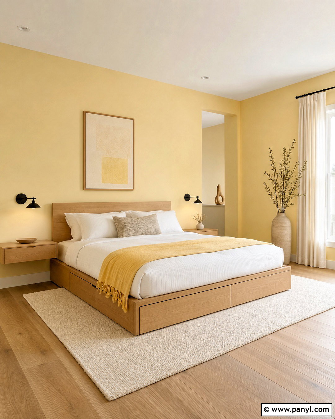Pastel Yellow Minimalist Bedroom - 20 pastel yellow room aesthetic ideas
