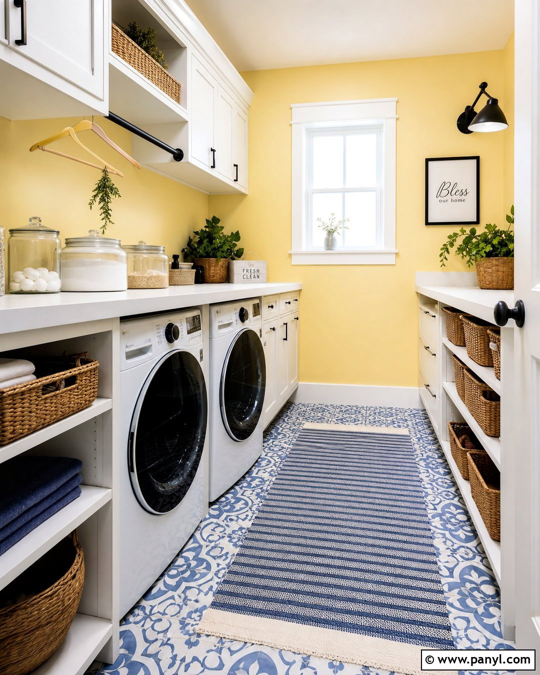 Pastel Yellow Walls In A Laundry Room - 30 pastel yellow walls