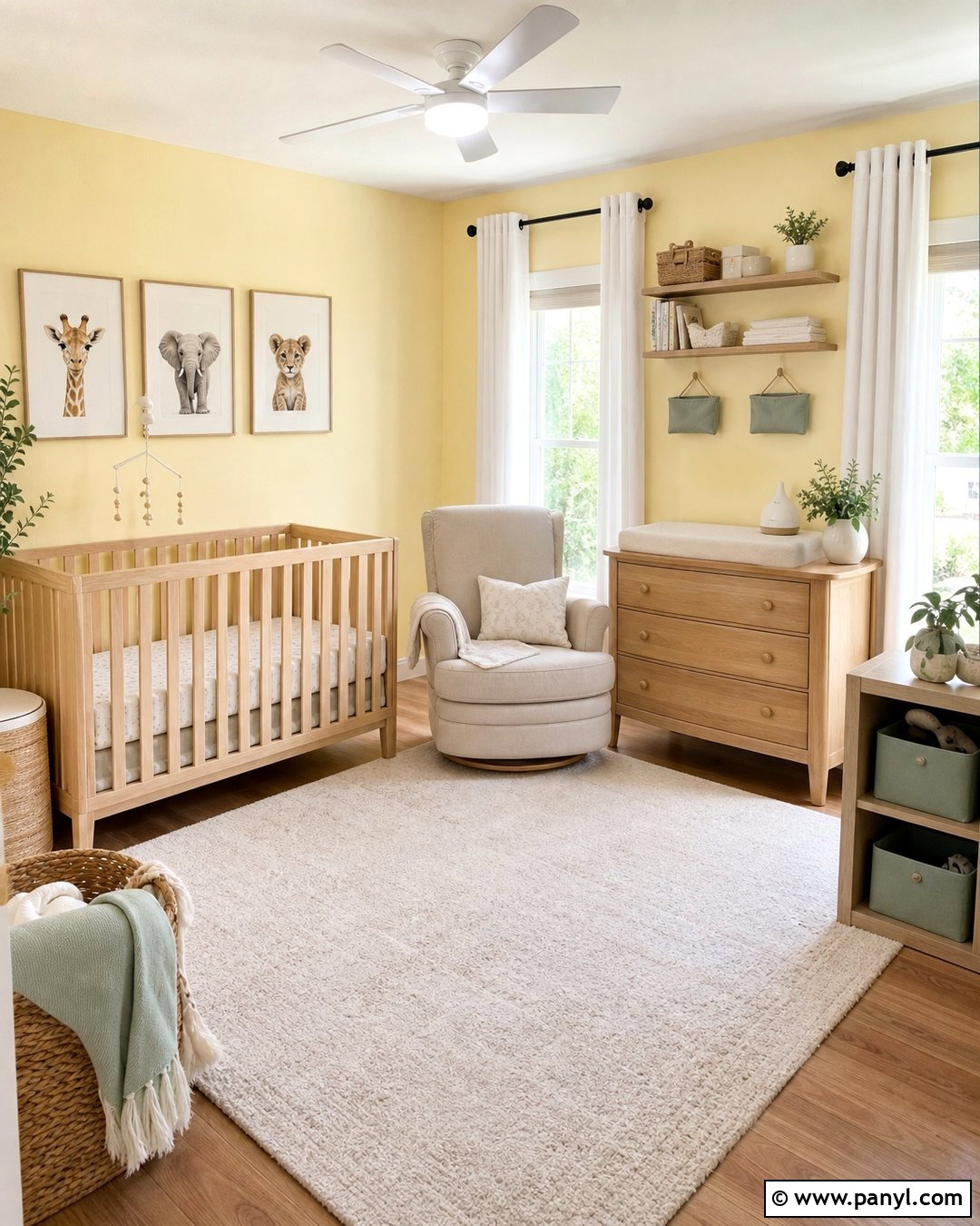 Pastel Yellow Walls In A Neutral Nursery - 30 pastel yellow walls