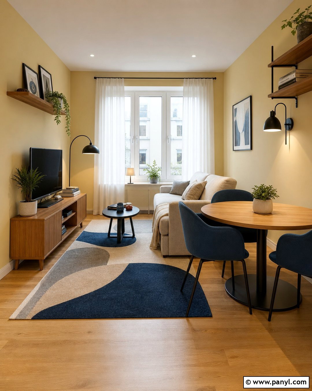 Pastel Yellow Walls In A Small Apartment - 30 pastel yellow walls