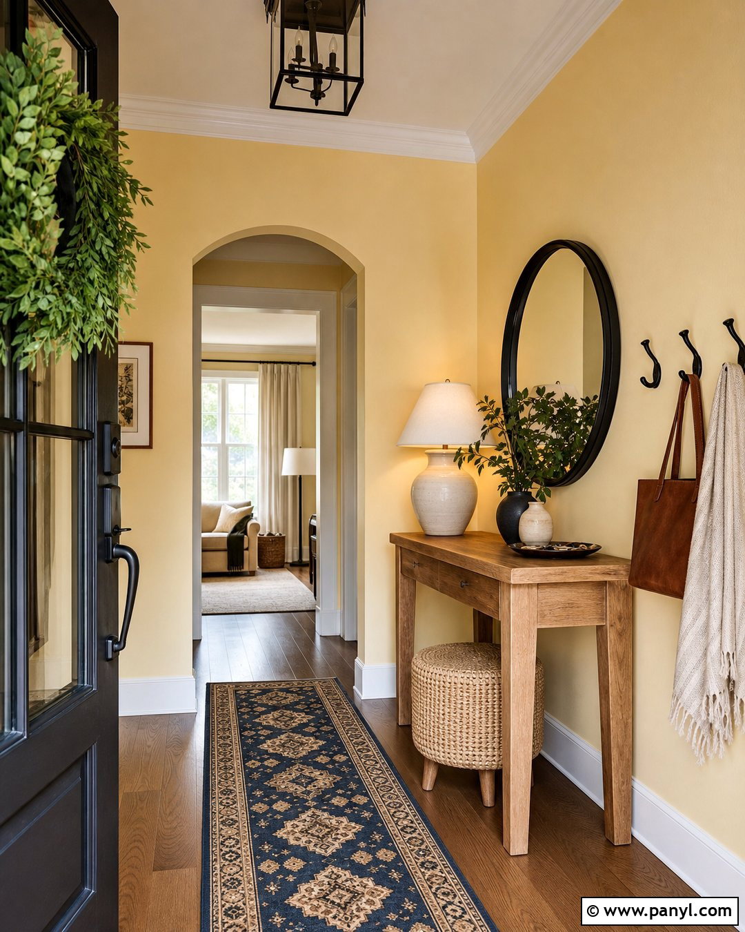 Pastel Yellow Walls In An Entryway - 30 pastel yellow walls