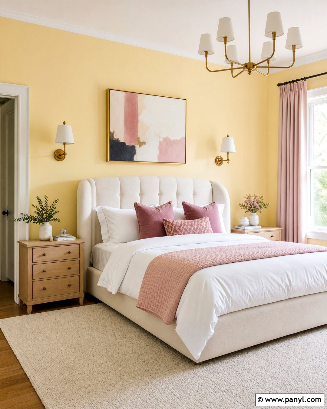 Pastel Yellow Walls With Blush Pink Decor - 30 pastel yellow walls