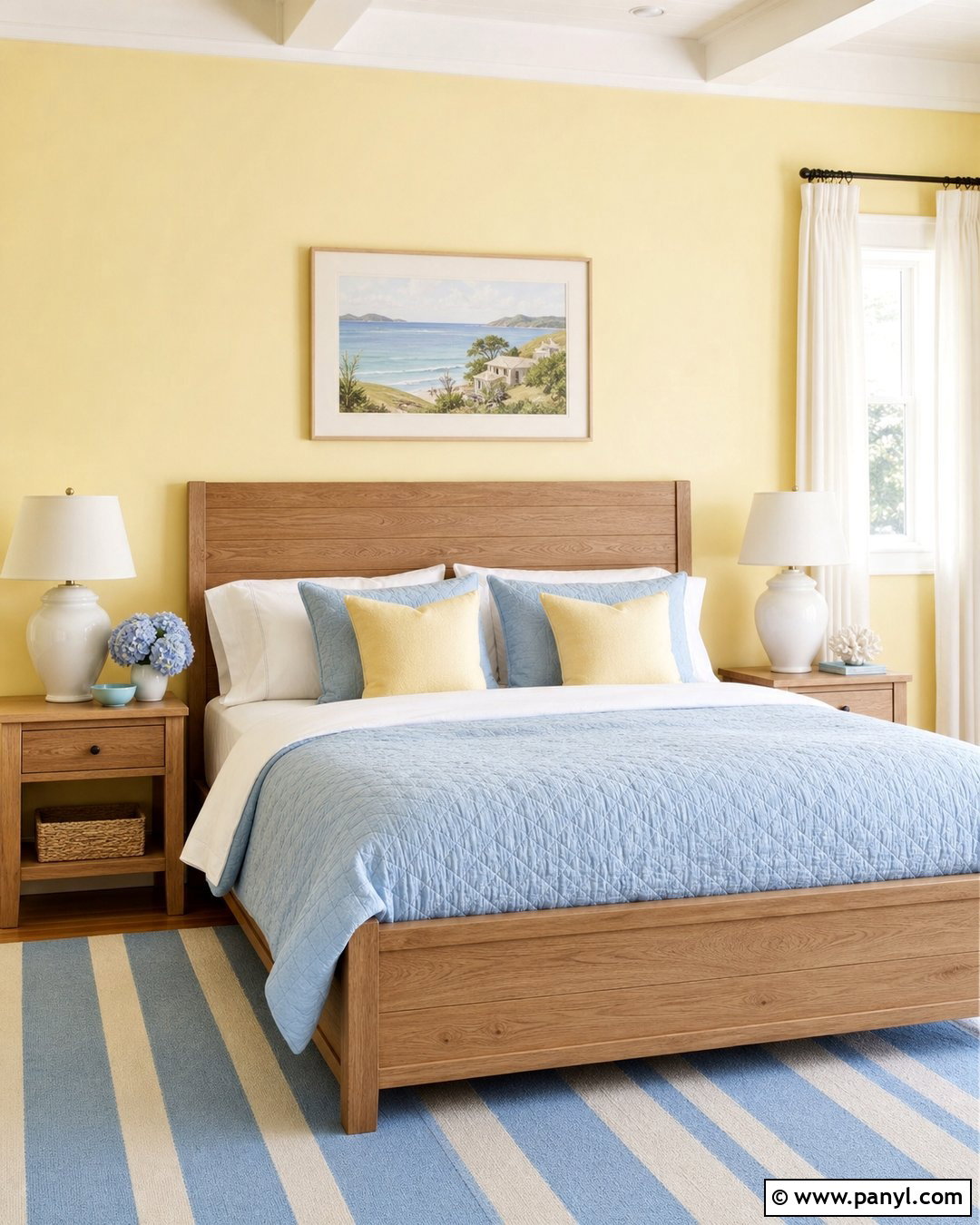 Pastel Yellow Walls With Powder Blue Bedding - 30 pastel yellow walls