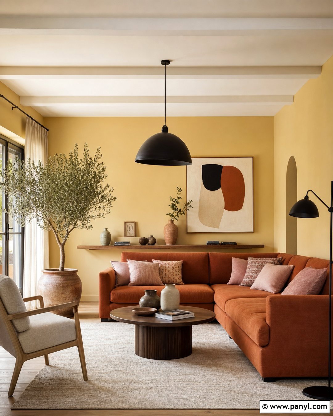 Pastel Yellow Walls With Terracotta Decor - 30 pastel yellow walls
