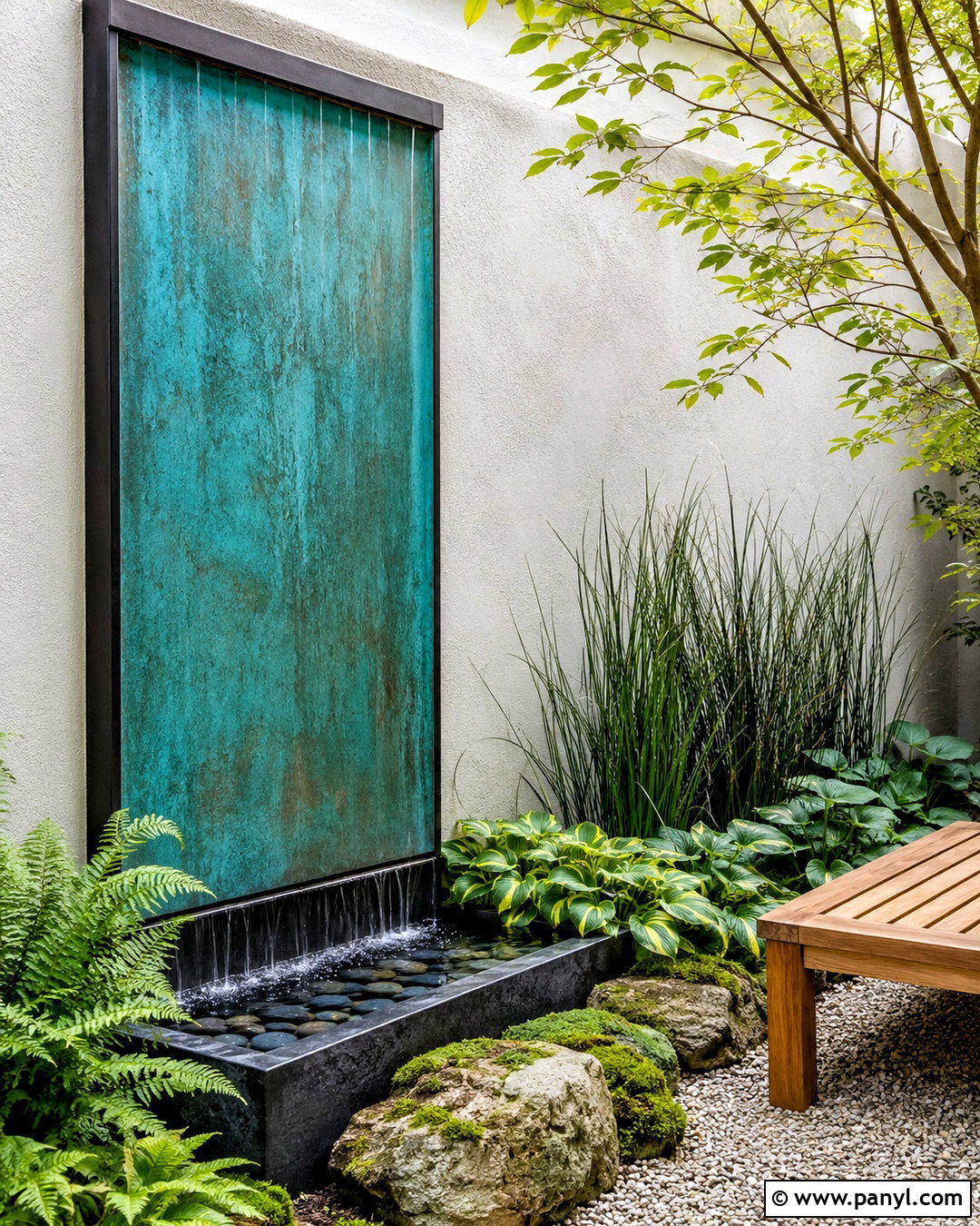 Patina Copper Water Feature - 20 patina metal ideas