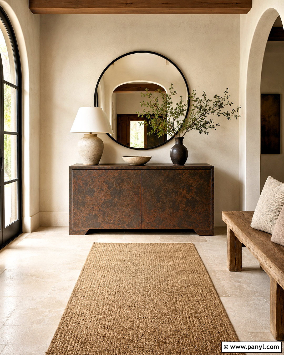Patina Metal Entryway Console - 20 patina metal ideas