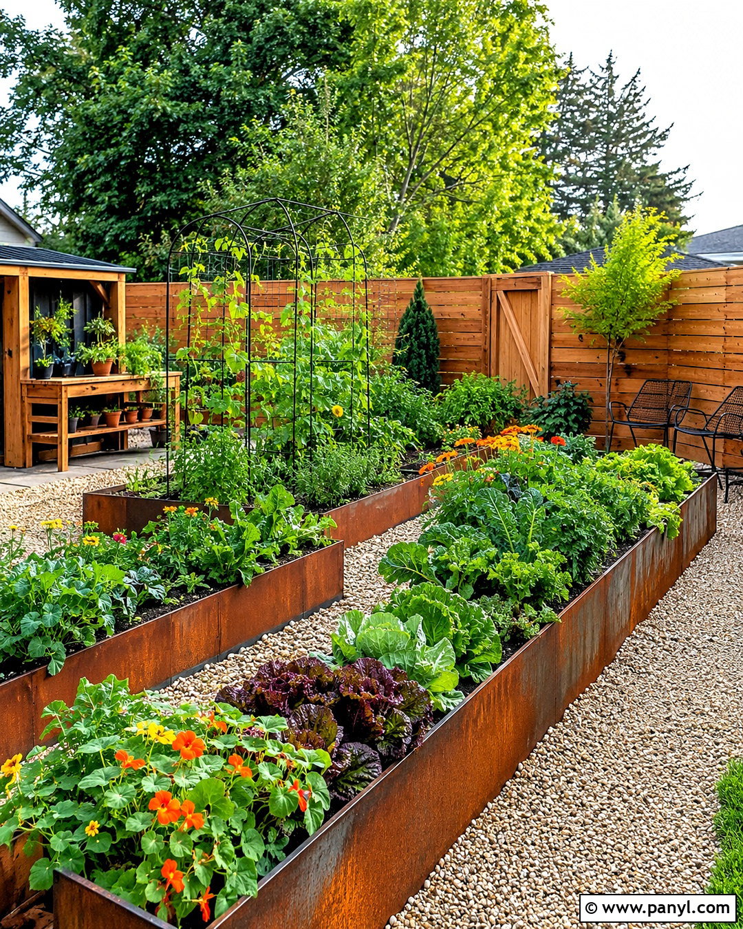 Patina Metal Raised Garden Beds - 20 patina metal ideas