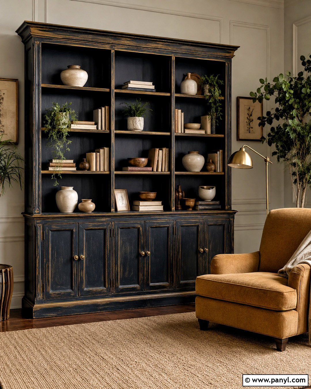 Patina Paint Bookcase - 20 patina paint ideas