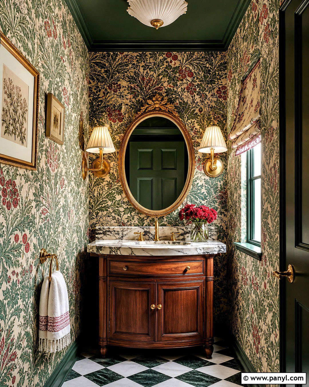 Pattern Drenched Maximalist Powder Room - 20 interior design maximalist ideas