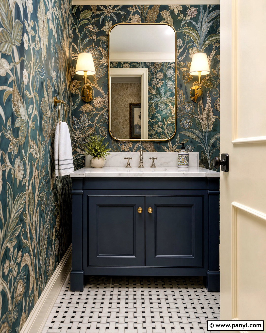 Patterned Powder Room Decor - 20 home decor ideas