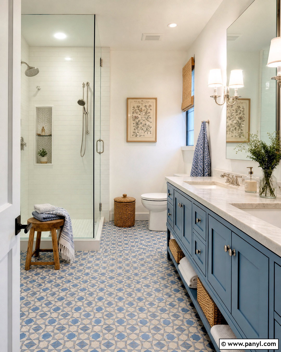 Patterned Tile Bathroom - 20 bathroom decor ideas