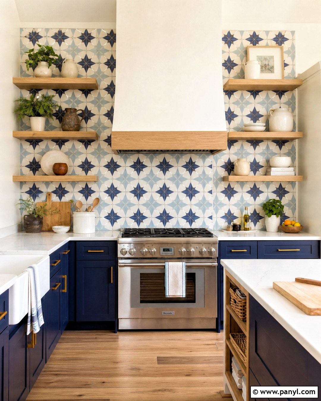 Patterned Tile Kitchen Statement Wall - 20 kitchen statement wall ideas