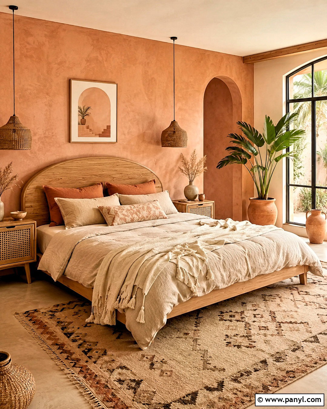 Peach And Beige Boho Bedroom - 20 boho bedroom color palettes