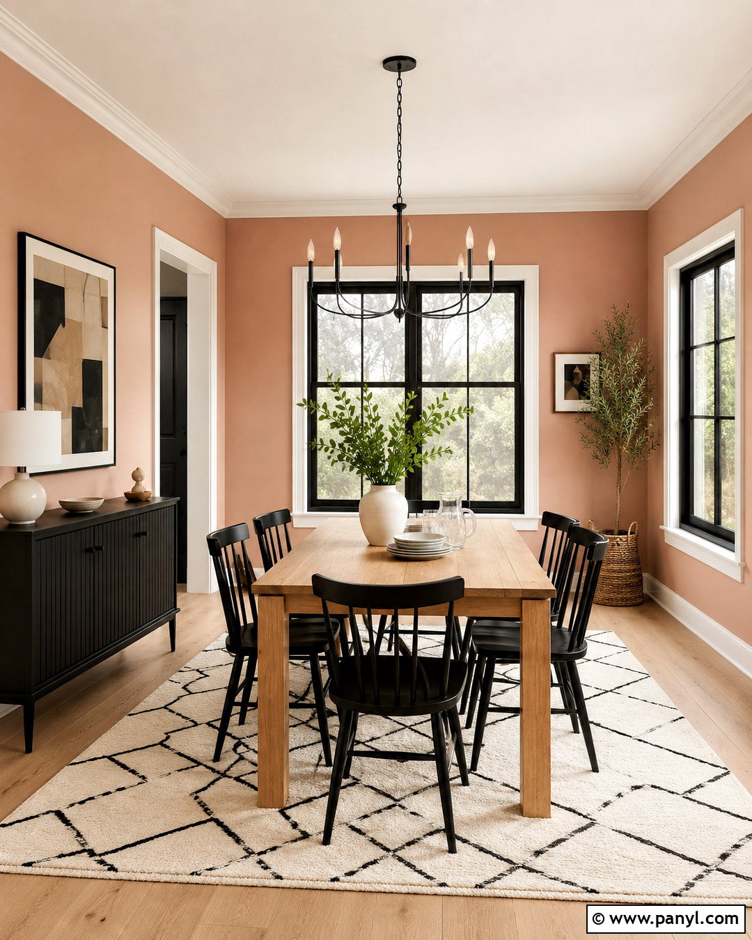 Peach And Black Dining Room - 20 peach dining room ideas