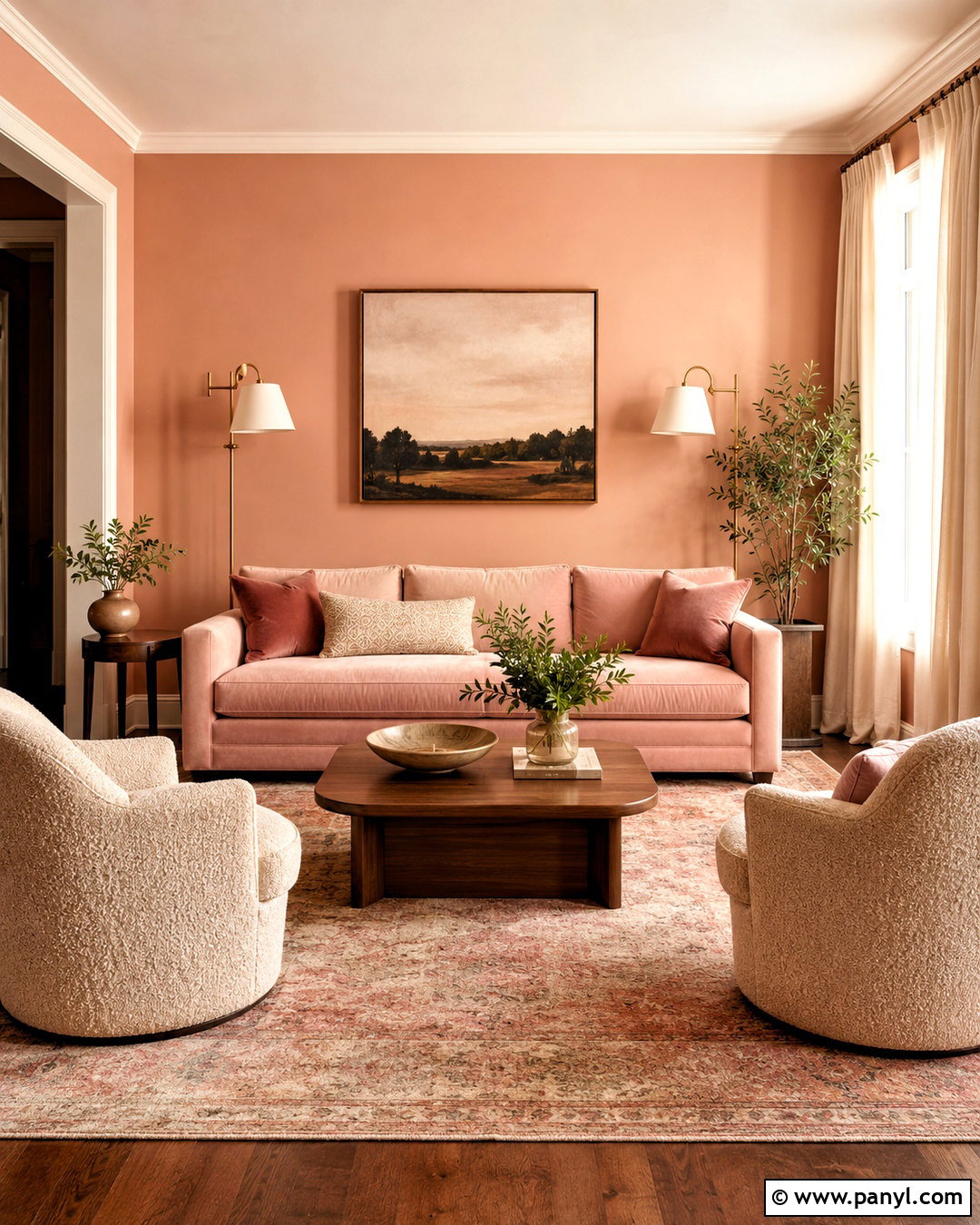 Peach And Blush Pink - 20 colors that go with peach ideas
