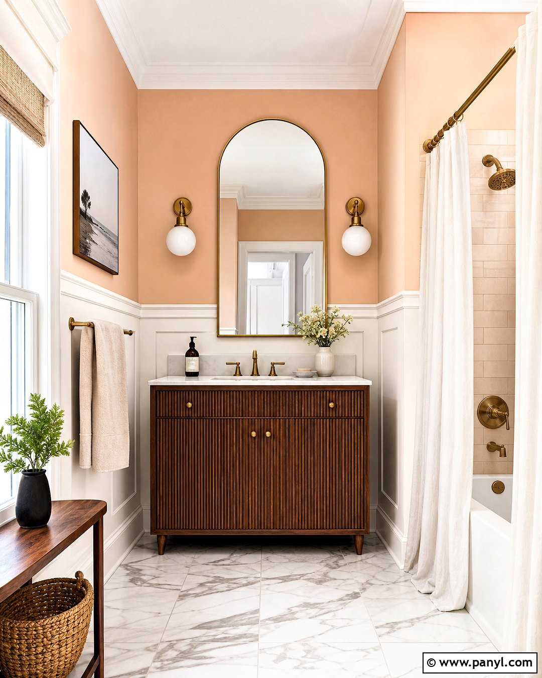 Peach And Brass Bathroom - 20 peach bathroom ideas
