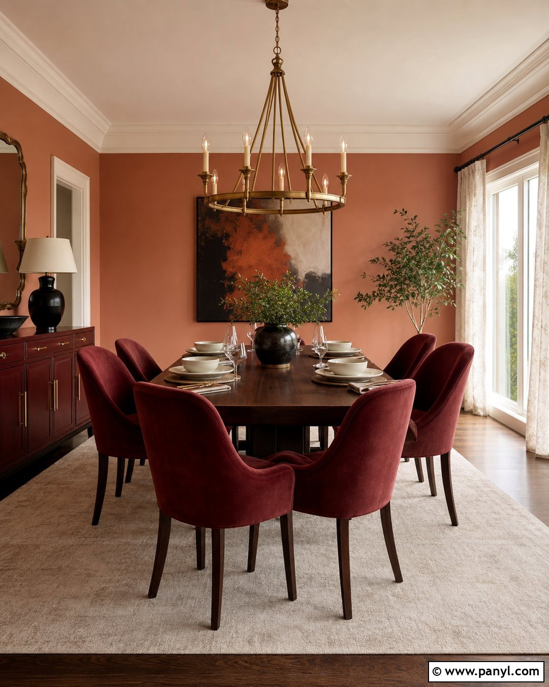 Peach And Burgundy Dining Room Walls - 25 Peachy Wall Color Ideas
