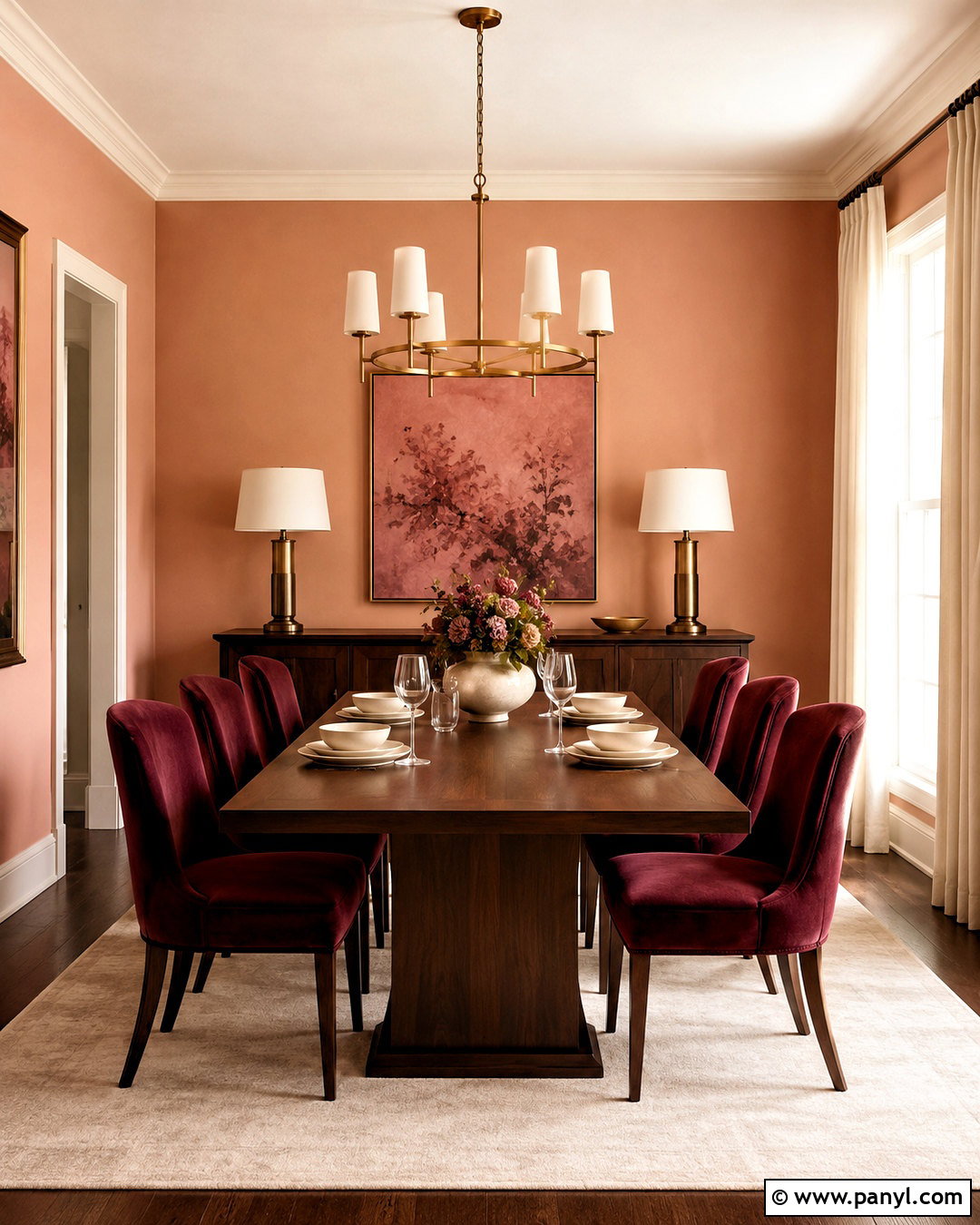 Peach And Burgundy - 20 colors that go with peach ideas