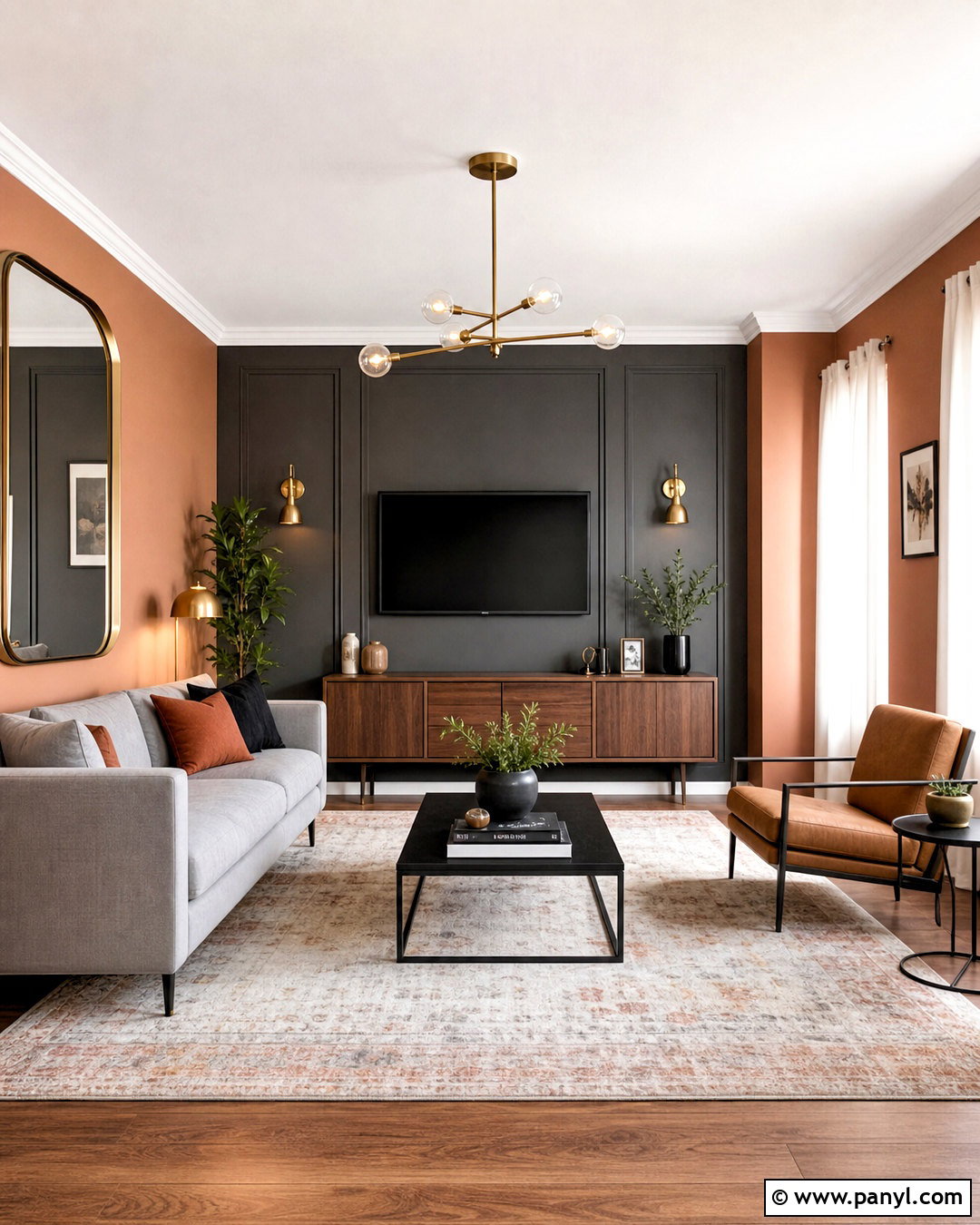 Peach And Charcoal Living Room - 20 asian paints royale living rooms colour ideas