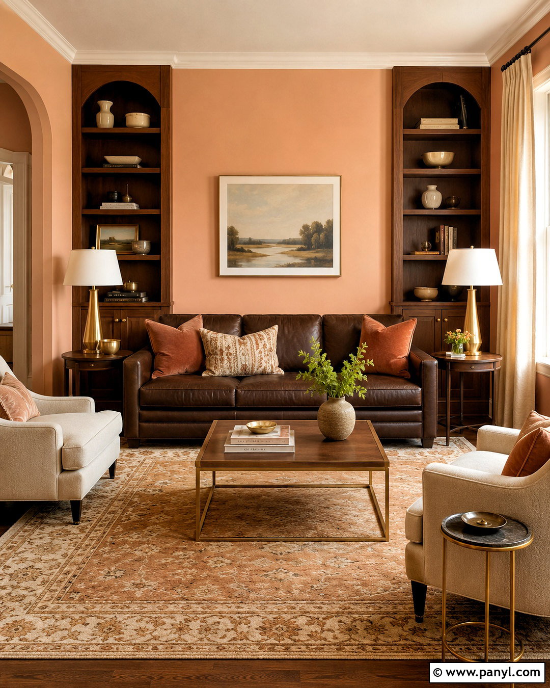 Peach And Chocolate Brown - 20 colors that go with peach ideas