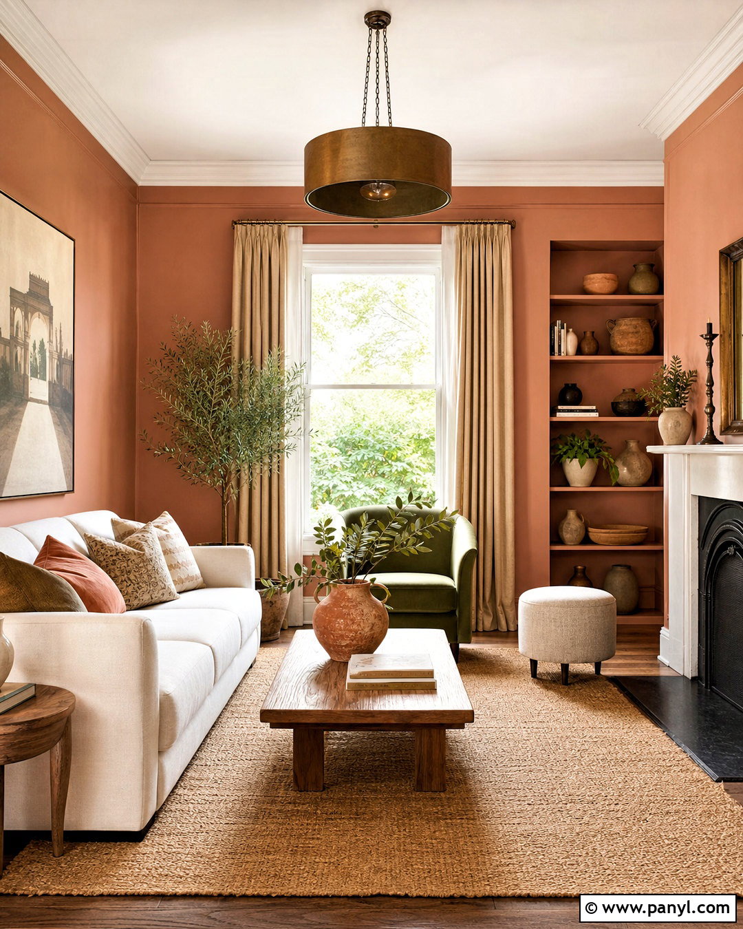 Peach And Classic Cream Hall Room - 20 hall room color ideas