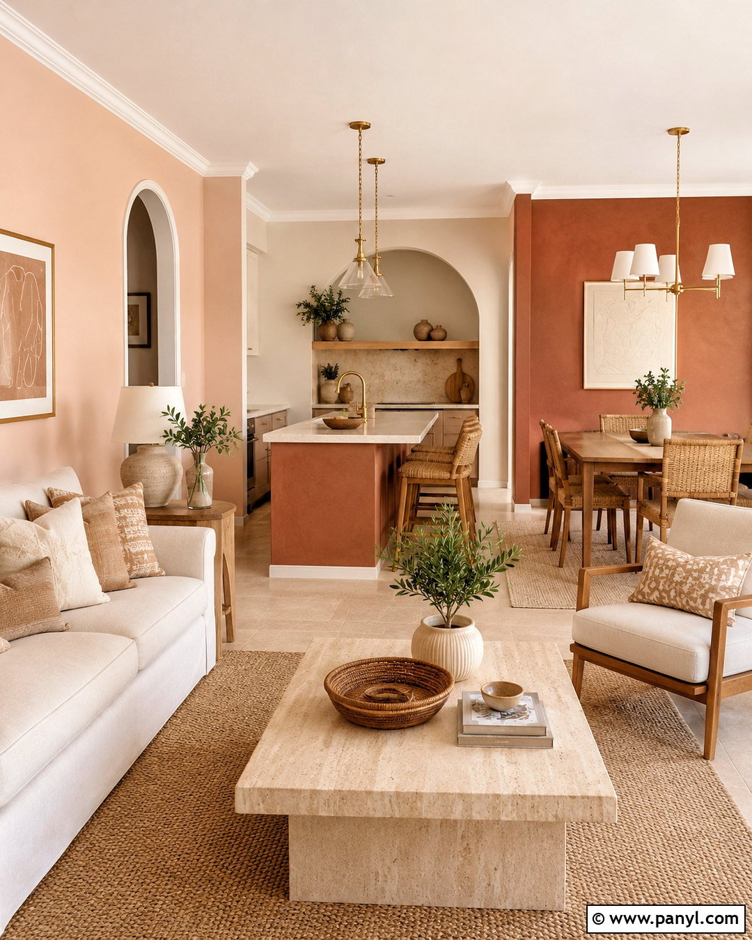 Peach And Clay Paint Color Scheme - 20 paint color schemes for home ideas