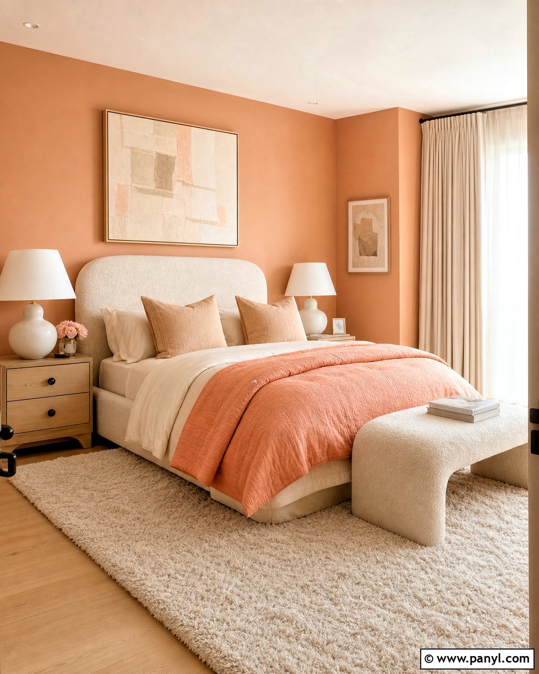 Peach And Cream Bedroom - 20 peach color bedroom ideas
