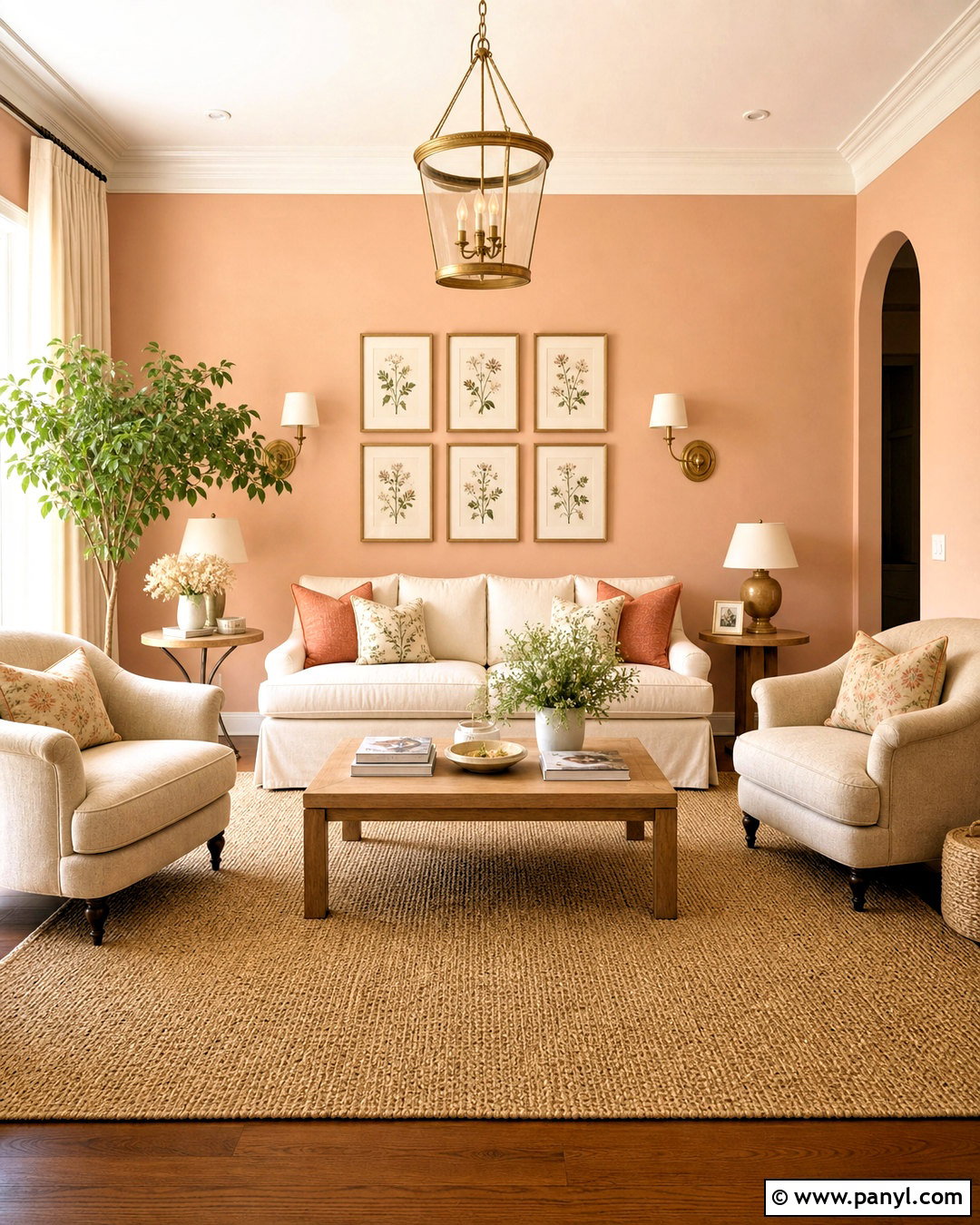 Peach And Cream Living Room - 20 peach colored rooms