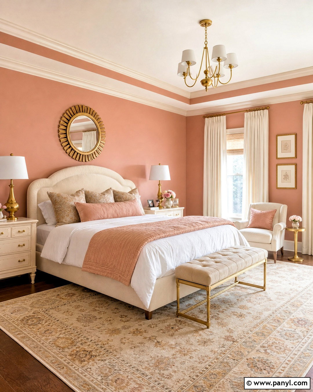 Peach And Gold Bedroom - 20 peach color bedroom ideas