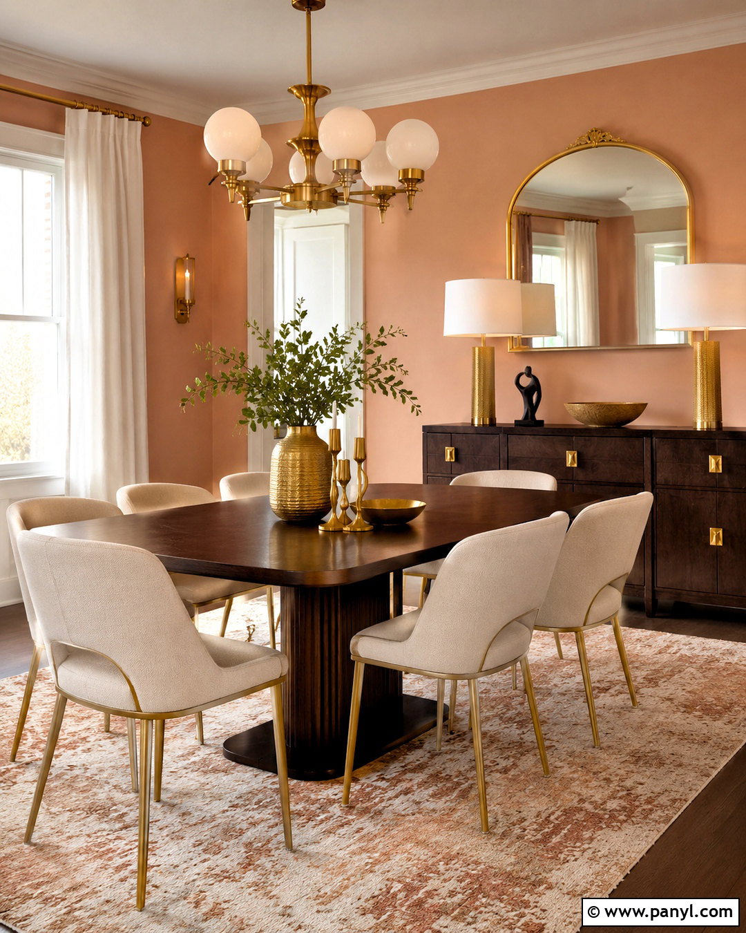 Peach And Gold Dining Room - 20 peach dining room ideas