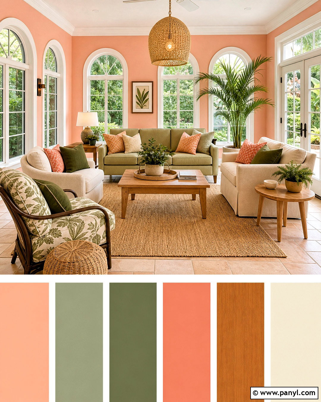 Peach And Green Color Palette - 20 colour palette ideas