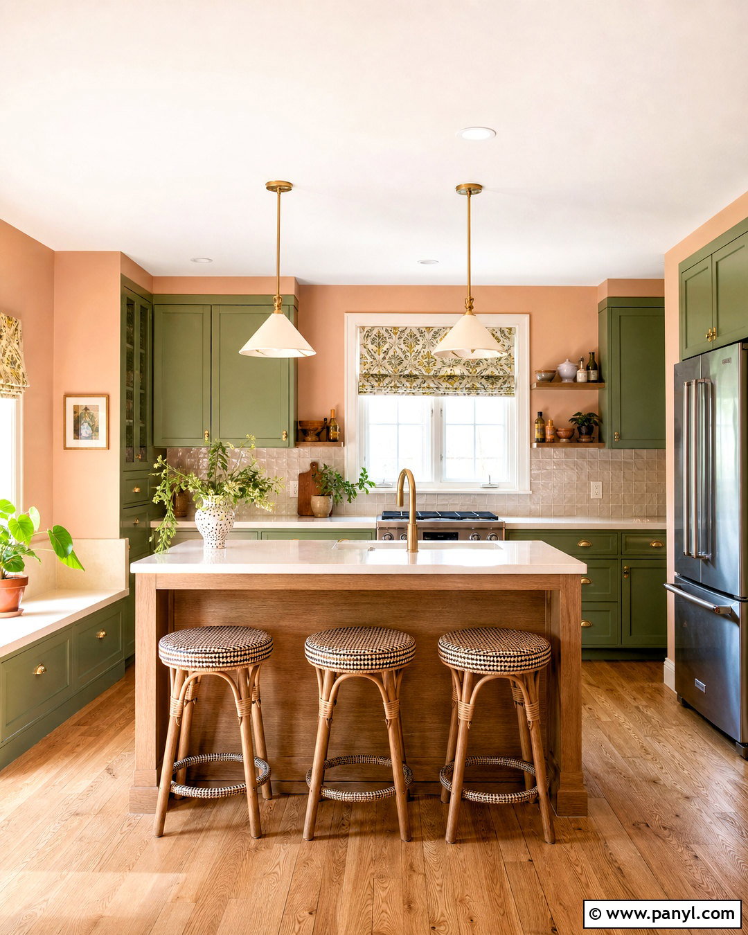 Peach And Green Kitchen Color Scheme - 20 kitchen colors schemes paint ideas