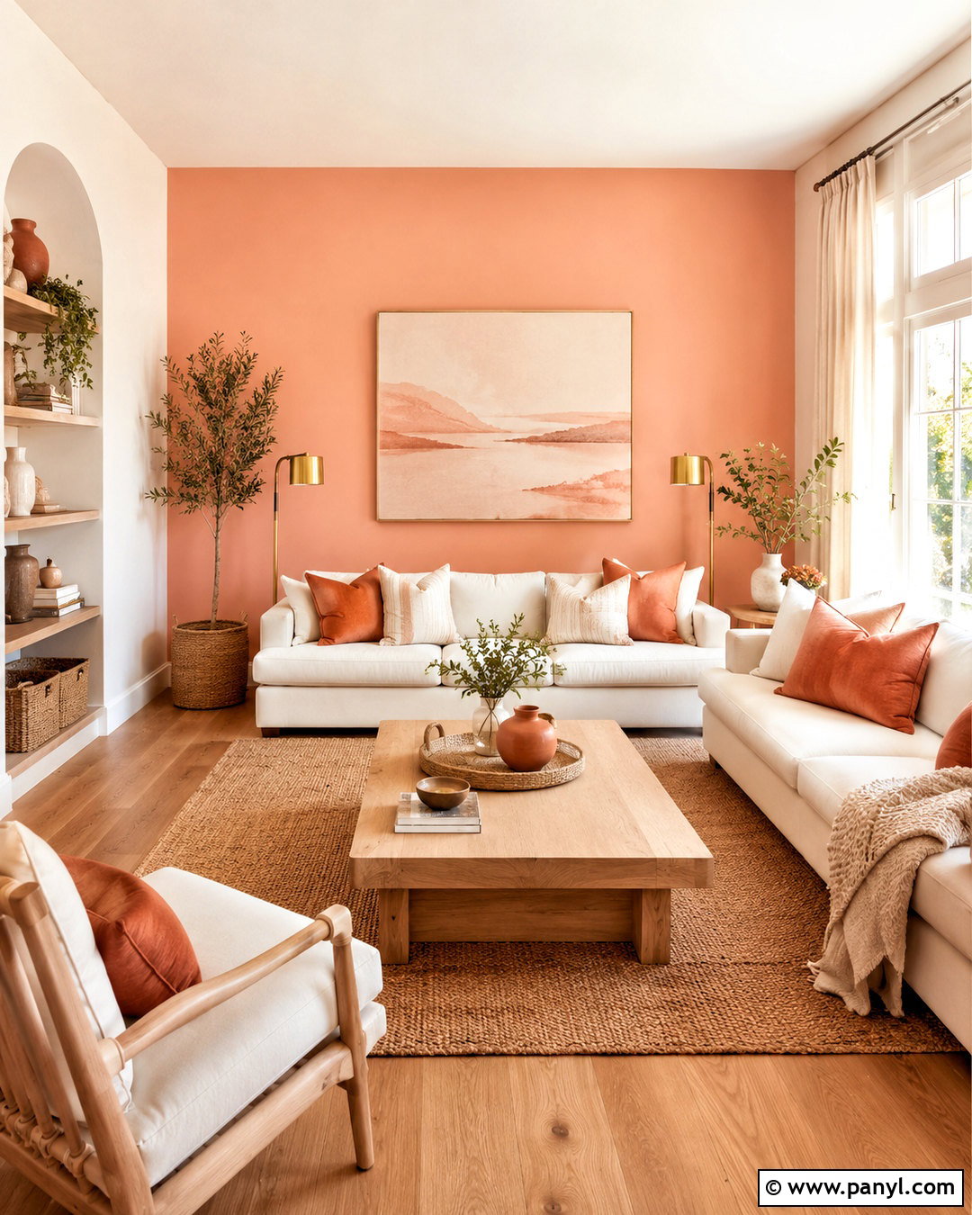 Peach And Ivory Living Room - 35 wall color combinations living rooms