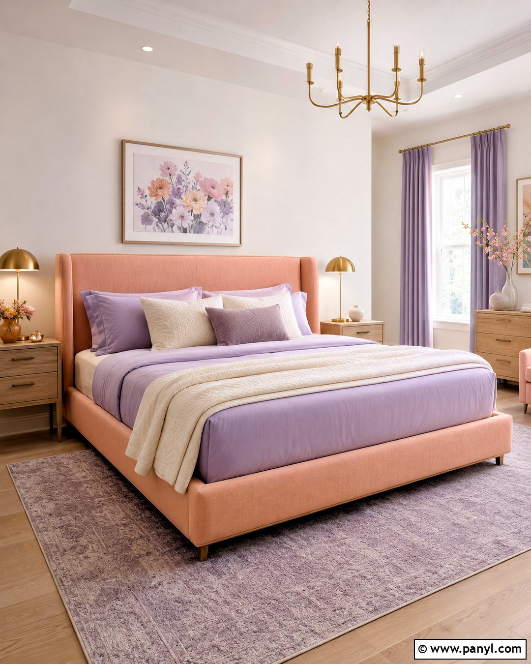Peach And Lavender - 20 colors that go with peach ideas